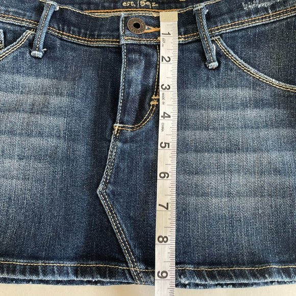 Abercrombie & Fitch Girls Stretch Denim Jean Skirt Size 14 - Picture 11 of 11
